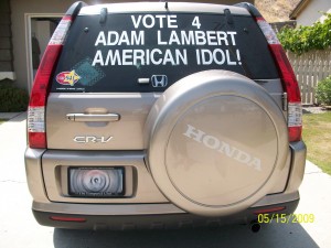 5 Vote for Adam Lambert using stickers