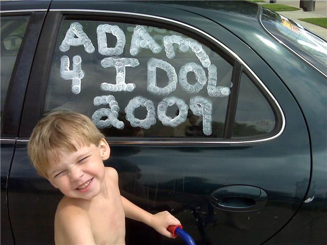 kelly21 Vote for Adam Lambert Side Windows with Kelly's Son