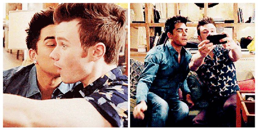 Glee Kurt and Elliott